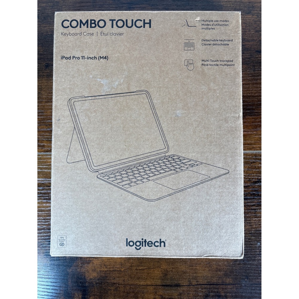 Logitech Combo Touch Keyboard Case for iPad Pro 11-inch M4 Detachable Backlit